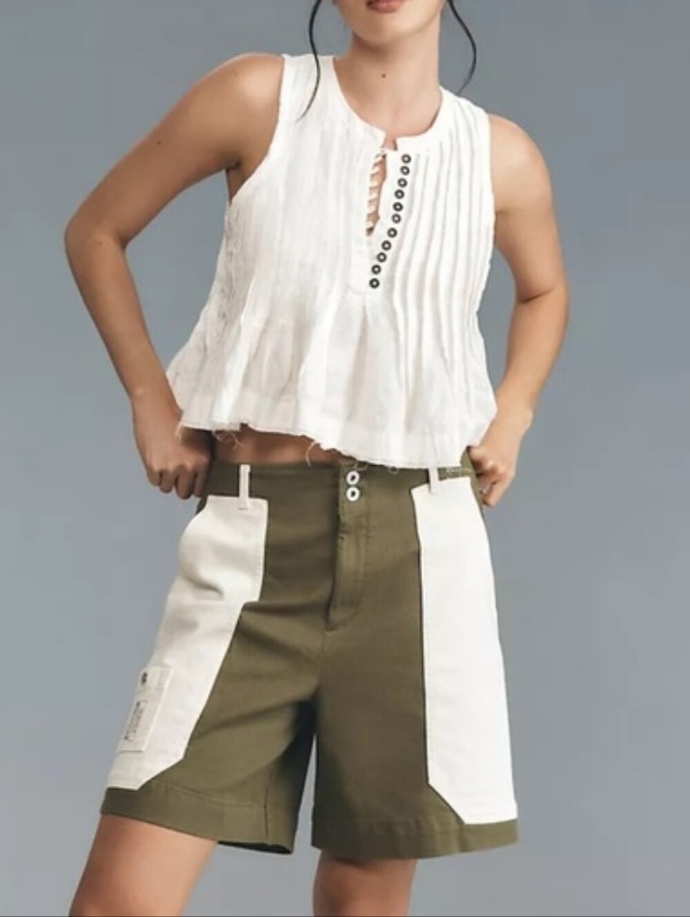Maeve Colorblock Utility Wading Shorts Size 29